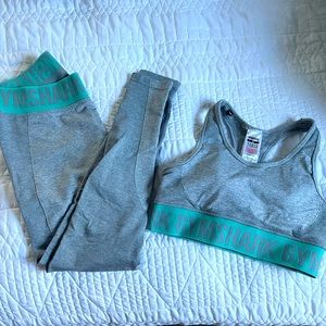 Gym Shark Leggings and Sports Bra Matching Set